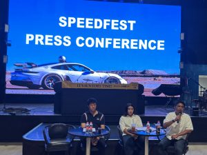 Panitia Speedfest menyampaikan klarifikasi penyebab tribun VIP ambruk saat konferensi pers di Banyumas.