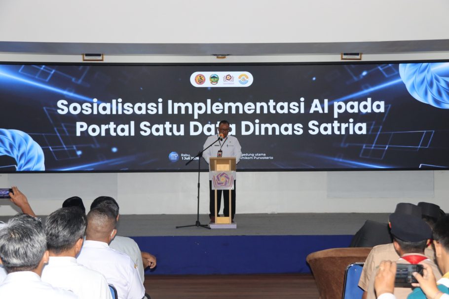 Lambang resmi Pemerintah Kabupaten Banyumas sebagai ilustrasi peluncuran inovasi teknologi kecerdasan buatan pada Portal Satu Data Dimas Satria.